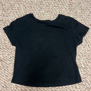 AERIE black top cropped shirt